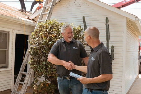 Two men shaking hands