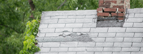 old roof in need of repair