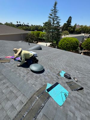 BYLTup installing the GAF shingle system and ridge vent at Mayfield School